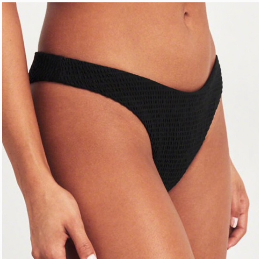 Hollister Smocked High Leg Bikini Bottom